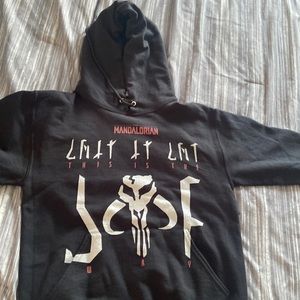 STAR WARS THE MANDALORIAN "THIS IS THE WAY" BLACK HOODIE size-S